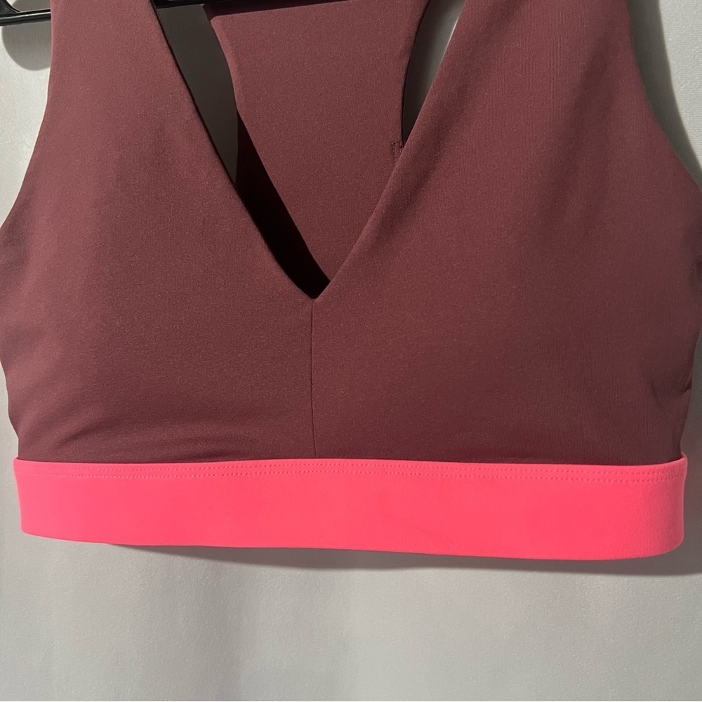 Fabletics On-The-Go Midi Medium Impact Mauve Spor… - image 2